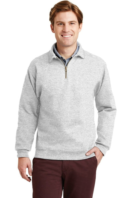 Jerzees ® Super Sweats ® NuBlend ® - 1/4 - Zip Sweatshirt with Cadet Collar. 4528M - Jerzees 4528M Ash S Sweatshirts/Fleece