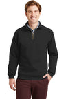 Jerzees ® Super Sweats ® NuBlend ® - 1/4 - Zip Sweatshirt with Cadet Collar. 4528M - Jerzees 4528M Black S Sweatshirts/Fleece