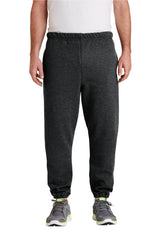 Jerzees ® Super Sweats ® NuBlend ® - Sweatpant with Pockets. 4850MP - Jerzees 4850MP Black Heather S Bottoms