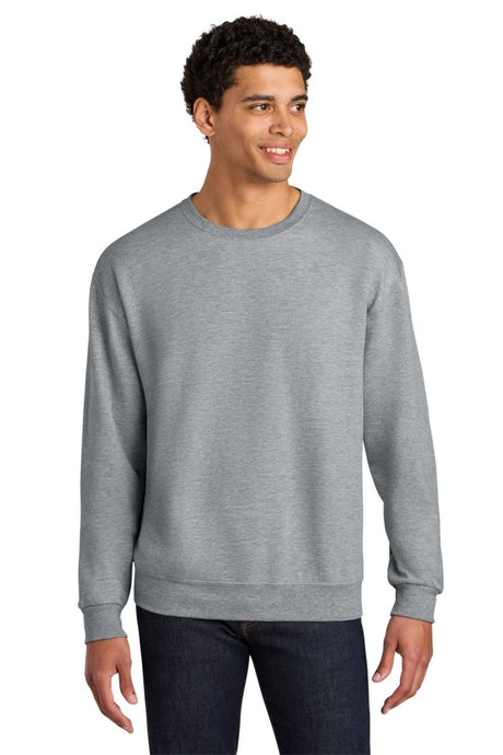 Jerzees Ultimate ™ Unisex CVC Ring Spun Crewneck Sweatshirt IC48M - Jerzees IC48M Athletic Heather S Sweatshirts/Fleece