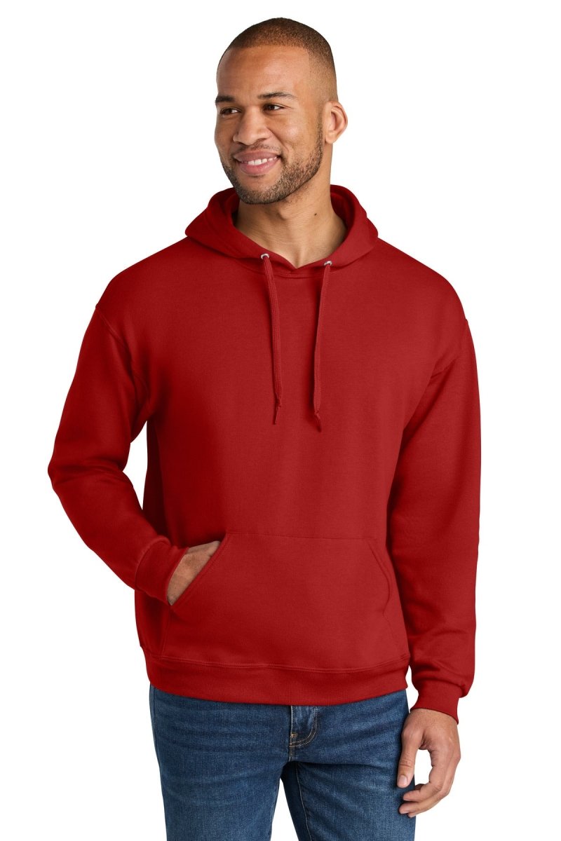Jerzees Ultimate ™ Unisex CVC Ring Spun Hooded Sweatshirt IC49M - Jerzees IC49M True Red S Sweatshirts/Fleece