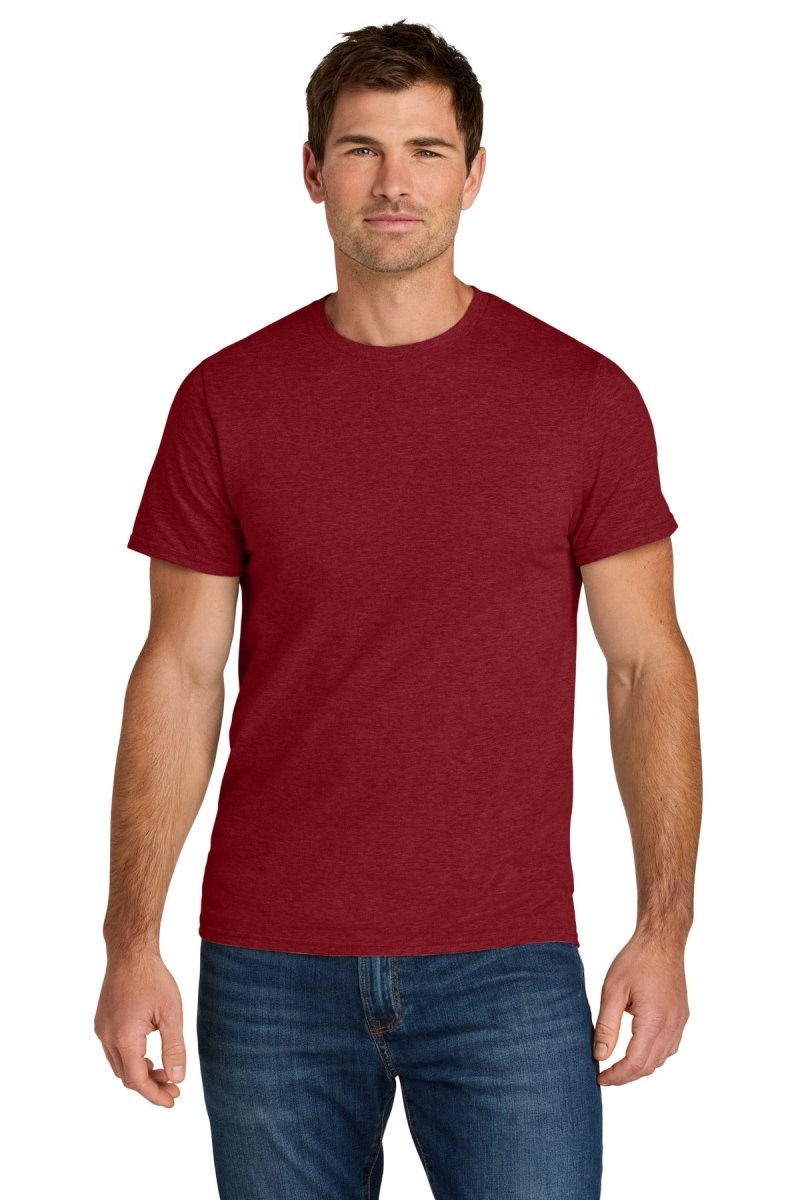 Jerzees Ultimate ™ Unisex Ring Spun T-Shirt IC46M - Jerzees IC46M Peppered Red Heather S T-Shirts