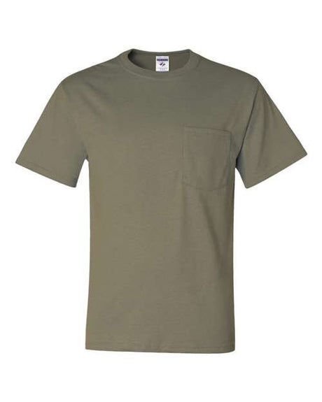 JERZEES Unisex Dri - Power® 50/50 Pocket T-Shirt - JERZEES 29MPR Khaki S Short Sleeve T-Shirts