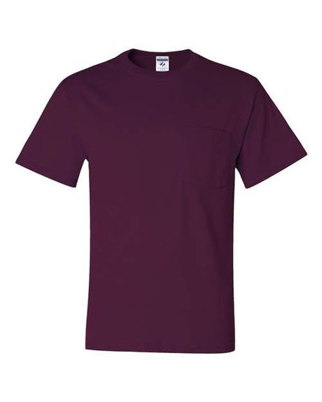 JERZEES Unisex Dri - Power® 50/50 Pocket T-Shirt - JERZEES 29MPR Maroon S Short Sleeve T-Shirts