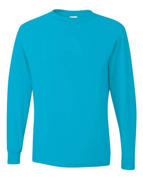 JERZEES Unisex Dri - Power® Long Sleeve 50/50 T-Shirt - JERZEES 29LSR California Blue S Short Sleeve T-Shirts
