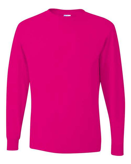 JERZEES Unisex Dri - Power® Long Sleeve 50/50 T-Shirt - JERZEES 29LSR Cyber Pink S Short Sleeve T-Shirts