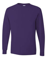 JERZEES Unisex Dri - Power® Long Sleeve 50/50 T-Shirt - JERZEES 29LSR Deep Purple S Short Sleeve T-Shirts