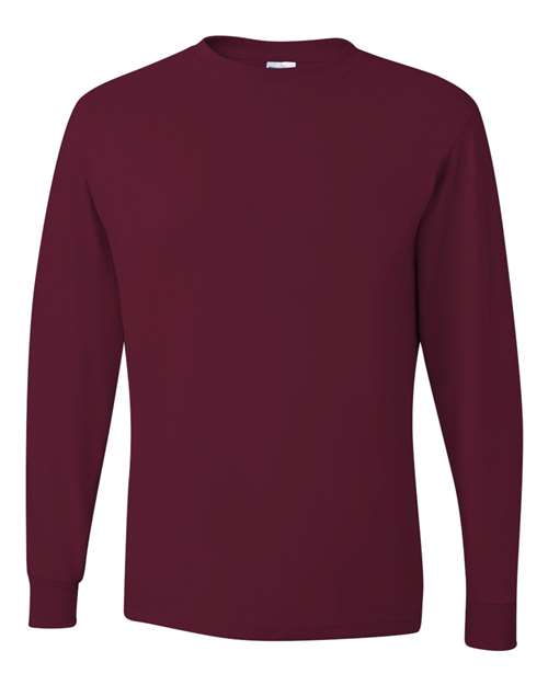 JERZEES Unisex Dri - Power® Long Sleeve 50/50 T-Shirt - JERZEES 29LSR Maroon S Short Sleeve T-Shirts