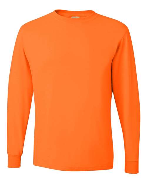 JERZEES Unisex Dri - Power® Long Sleeve 50/50 T-Shirt - JERZEES 29LSR Safety Orange S Short Sleeve T-Shirts