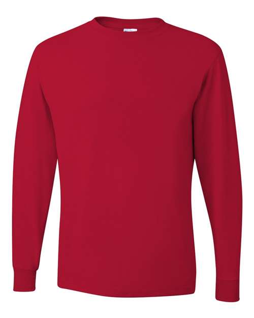 JERZEES Unisex Dri - Power® Long Sleeve 50/50 T-Shirt - JERZEES 29LSR True Red S Short Sleeve T-Shirts