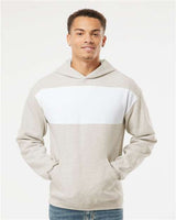 JERZEES Unisex Nublend® Billboard Hooded Sweatshirt - JERZEES 98CR Oatmeal Heather/ White XL Sweatshirts