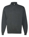 JERZEES Unisex Nublend® Cadet Collar Quarter - Zip Sweatshirt - JERZEES 995MR Black Heather S Zip Hoodies