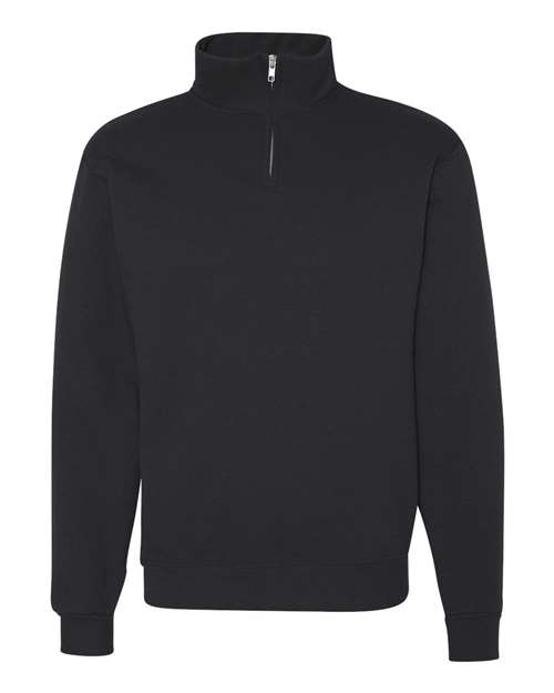 JERZEES Unisex Nublend® Cadet Collar Quarter - Zip Sweatshirt - JERZEES 995MR Black S Zip Hoodies