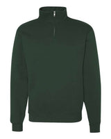 JERZEES Unisex Nublend® Cadet Collar Quarter - Zip Sweatshirt - JERZEES 995MR Forest Green L Zip Hoodies