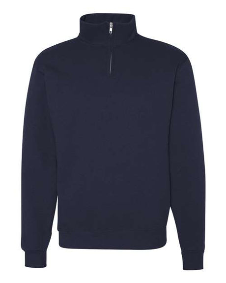 JERZEES Unisex Nublend® Cadet Collar Quarter - Zip Sweatshirt - JERZEES 995MR J. Navy L Zip Hoodies