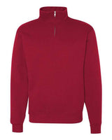 JERZEES Unisex Nublend® Cadet Collar Quarter - Zip Sweatshirt - JERZEES 995MR True Red S Zip Hoodies