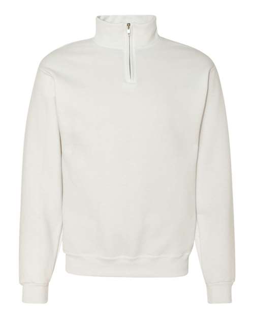 JERZEES Unisex Nublend® Cadet Collar Quarter - Zip Sweatshirt - JERZEES 995MR White S Zip Hoodies