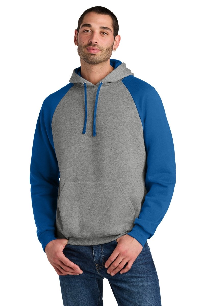 Jerzees ® Unisex NuBlend ® Colorblock Raglan Hoodie Sweatshirt 96C - Jerzees 96C Oxford/ Royal S Sweatshirts/Fleece