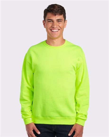 JERZEES Unisex NuBlend® Crewneck Sweatshirt - JERZEES 562MR Safety Green S Crewneck Sweatshirts
