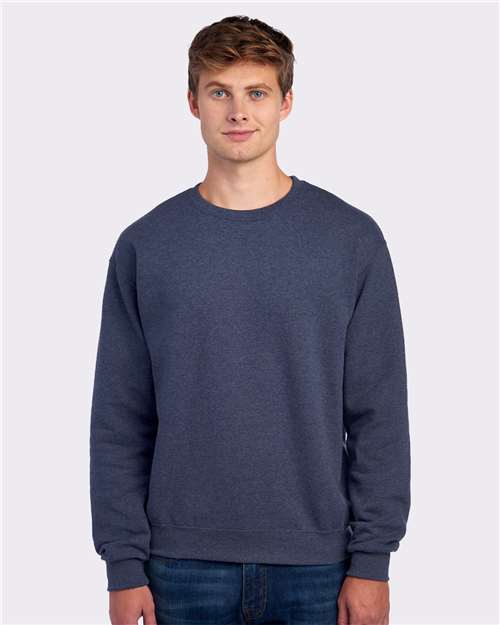 JERZEES Unisex NuBlend® Crewneck Sweatshirt - JERZEES 562MR Vintage Heather Navy S Crewneck Sweatshirts