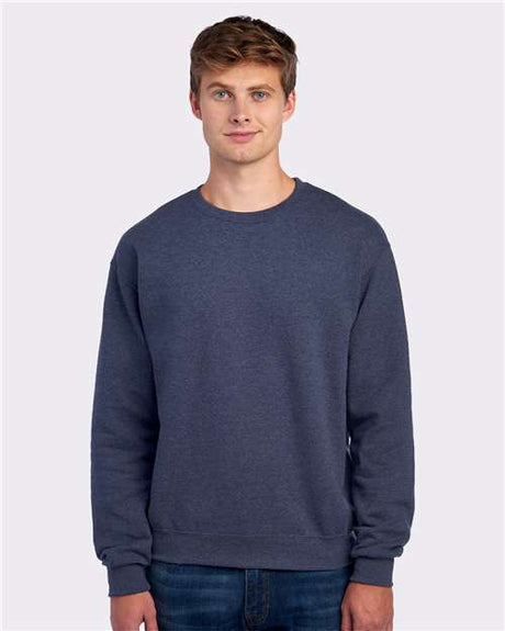 JERZEES Unisex NuBlend® Crewneck Sweatshirt - JERZEES 562MR Vintage Heather Navy S Crewneck Sweatshirts