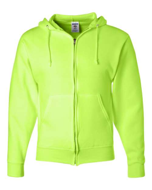JERZEES Unisex NuBlend® Full - Zip Hooded Sweatshirt - JERZEES 993MR Safety Green S Zip Hoodies