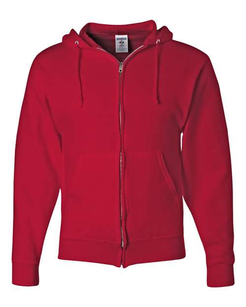 JERZEES Unisex NuBlend® Full - Zip Hooded Sweatshirt - JERZEES 993MR True Red S Zip Hoodies