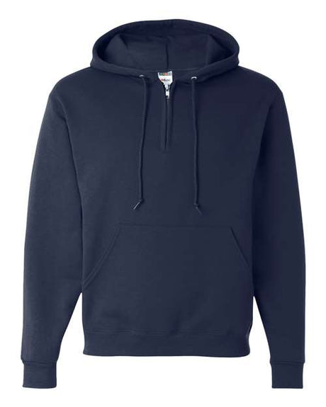 JERZEES Unisex NuBlend® Quarter - Zip Hooded Sweatshirt - JERZEES 994MR J. Navy S Zip Hoodies