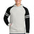 Jerzees ® Unisex NuBlend ® Varsity Colorblock Hooded Sweatshirt 97C - Jerzees 97C Oatmeal Heather/ Black Ink S Sweatshirts/Fleece