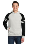 Jerzees ® Unisex NuBlend ® Varsity Colorblock Hooded Sweatshirt 97C - Jerzees 97C Oatmeal Heather/ Black Ink S Sweatshirts/Fleece
