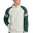 Jerzees ® Unisex NuBlend ® Varsity Colorblock Hooded Sweatshirt 97C - Jerzees 97C Oatmeal Heather/ Forest Green Heather S Sweatshirts/Fleece