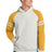 Jerzees ® Unisex NuBlend ® Varsity Colorblock Hooded Sweatshirt 97C - Jerzees 97C Oatmeal Heather/ Mustard Heather S Sweatshirts/Fleece