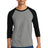 Jerzees ® Unisex Premium Blend Combed Ring Spun 3/4 - Sleeve Raglan 560R - Jerzees 560R Oxford/ Black Ink S T-Shirts