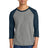Jerzees ® Unisex Premium Blend Combed Ring Spun 3/4 - Sleeve Raglan 560R - Jerzees 560R Oxford/ Indigo Heather S T-Shirts