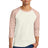 Jerzees ® Unisex Premium Blend Combed Ring Spun 3/4 - Sleeve Raglan 560R - Jerzees 560R Sweet Cream Heather/ Blush Pink S T-Shirts