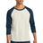 Jerzees ® Unisex Premium Blend Combed Ring Spun 3/4 - Sleeve Raglan 560R - Jerzees 560R Sweet Cream Heather/ Indigo Heather S T-Shirts