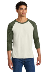 Jerzees ® Unisex Premium Blend Combed Ring Spun 3/4 - Sleeve Raglan 560R - Jerzees 560R Sweet Cream Heather/ Military Green Heather S T-Shirts