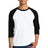 Jerzees ® Unisex Premium Blend Combed Ring Spun 3/4 - Sleeve Raglan 560R - Jerzees 560R White/ Black Ink S T-Shirts