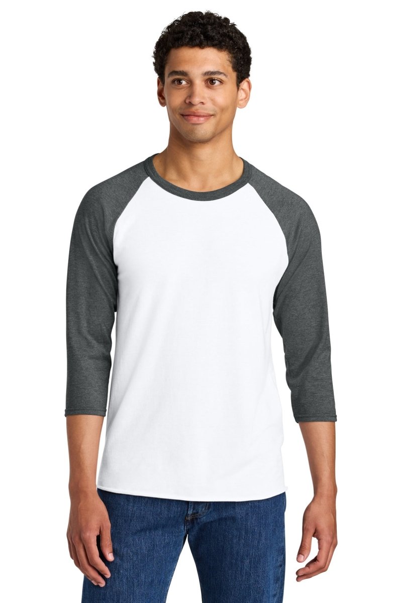 Jerzees ® Unisex Premium Blend Combed Ring Spun 3/4 - Sleeve Raglan 560R - Jerzees 560R White/ Charcoal Heather M T-Shirts