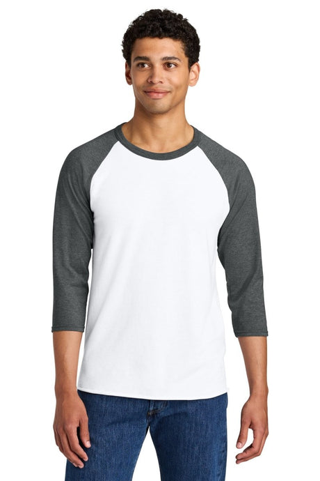 Jerzees ® Unisex Premium Blend Combed Ring Spun 3/4 - Sleeve Raglan 560R - Jerzees 560R White/ Charcoal Heather M T-Shirts