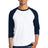Jerzees ® Unisex Premium Blend Combed Ring Spun 3/4 - Sleeve Raglan 560R - Jerzees 560R White/ J. Navy S T-Shirts