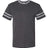 JERZEES Unisex Triblend Varsity Ringer T-Shirt - JERZEES 602MR Black Heather/ Oxford S Short Sleeve T-Shirts