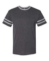 JERZEES Unisex Triblend Varsity Ringer T-Shirt - JERZEES 602MR Black Heather/ Oxford S Short Sleeve T-Shirts