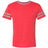 JERZEES Unisex Triblend Varsity Ringer T-Shirt - JERZEES 602MR Fiery Red Heather/ Oxford S Short Sleeve T-Shirts