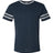JERZEES Unisex Triblend Varsity Ringer T-Shirt - JERZEES 602MR Indigo Heather/ Oxford S Short Sleeve T-Shirts