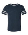 JERZEES Unisex Triblend Varsity Ringer T-Shirt - JERZEES 602MR Indigo Heather/ Oxford S Short Sleeve T-Shirts