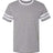 JERZEES Unisex Triblend Varsity Ringer T-Shirt - JERZEES 602MR Oxford/ White S Short Sleeve T-Shirts