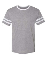 JERZEES Unisex Triblend Varsity Ringer T-Shirt - JERZEES 602MR Oxford/ White S Short Sleeve T-Shirts