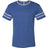 JERZEES Unisex Triblend Varsity Ringer T-Shirt - JERZEES 602MR True Blue Heather/ Oxford S Short Sleeve T-Shirts
