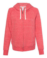 JERZEES Women's Snow Heather French Terry Full - Zip Hooded Sweatshirt - JERZEES 92WR Red S Zip Hoodies